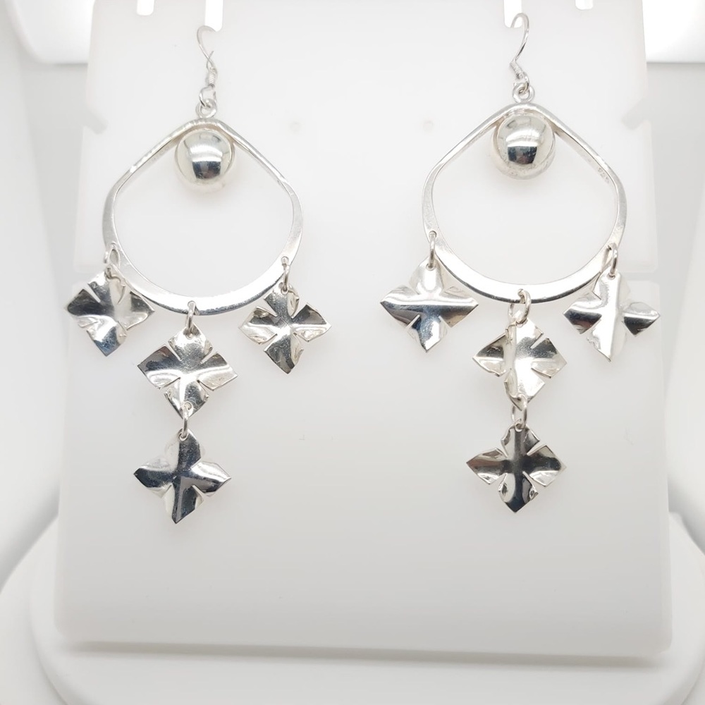 Vintage Sterling Silver Dangling Women’s Earrings